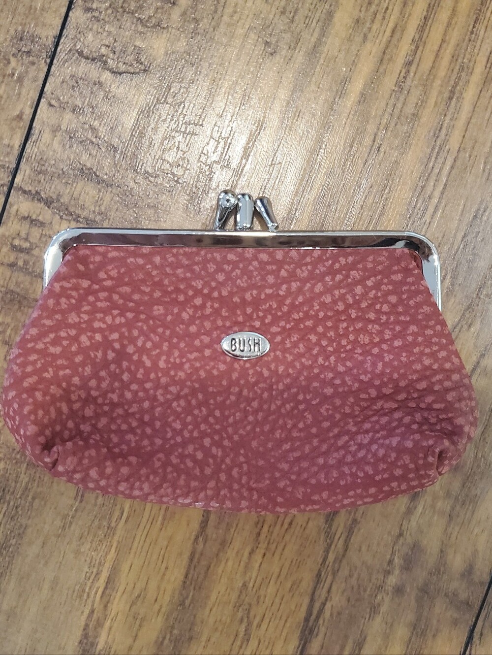 Bush Outback Kangaroo Leather Kiss Lock Clutch